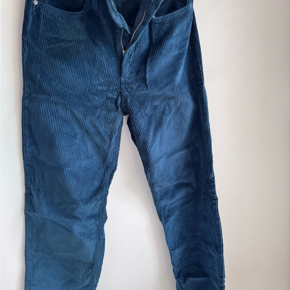 Denim Forum Straight Leg Pants in Classic Navy